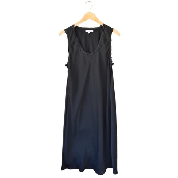 AVEC LES FILLES BLACK SLIP DRESS SZ LARGE - Picture 4 of 6